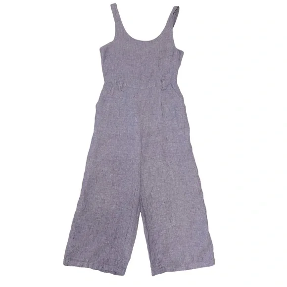 Linen Chambray Jumpsuit - Picture 3 of 10